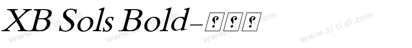 XB Sols Bold字体转换